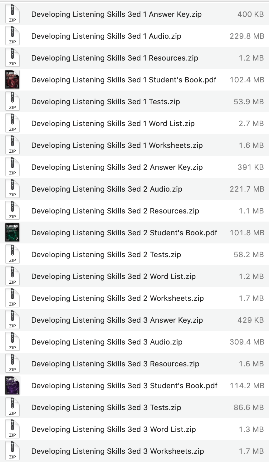 Developing Listening Skills list