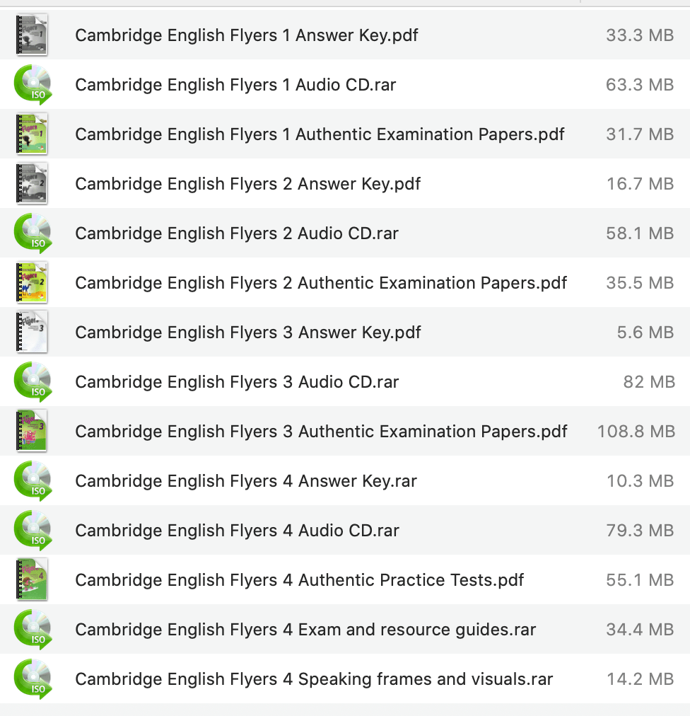 Download Ebook Cambridge English Flyers (4 Levels) Pdf Audio Key