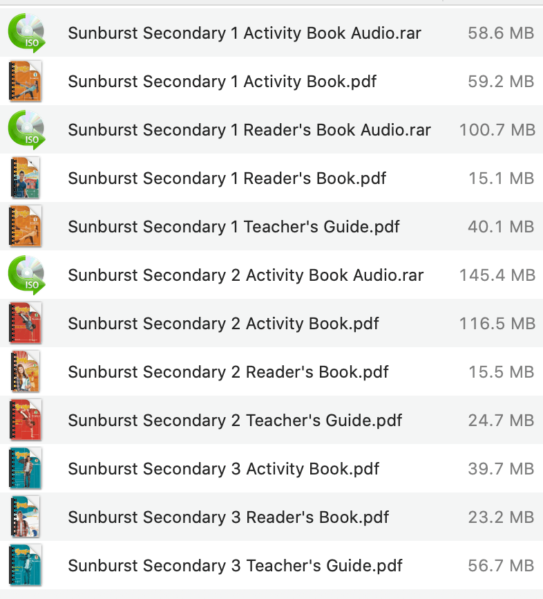 Download Ebook Pearson Sunburst Secondary (3 Levels) Pdf Audio 2018
