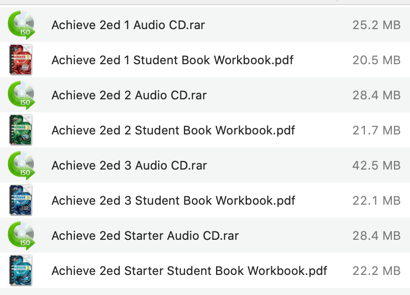 Download Oxford Achieve 2nd Edition (4 Levels) Pdf Audio full