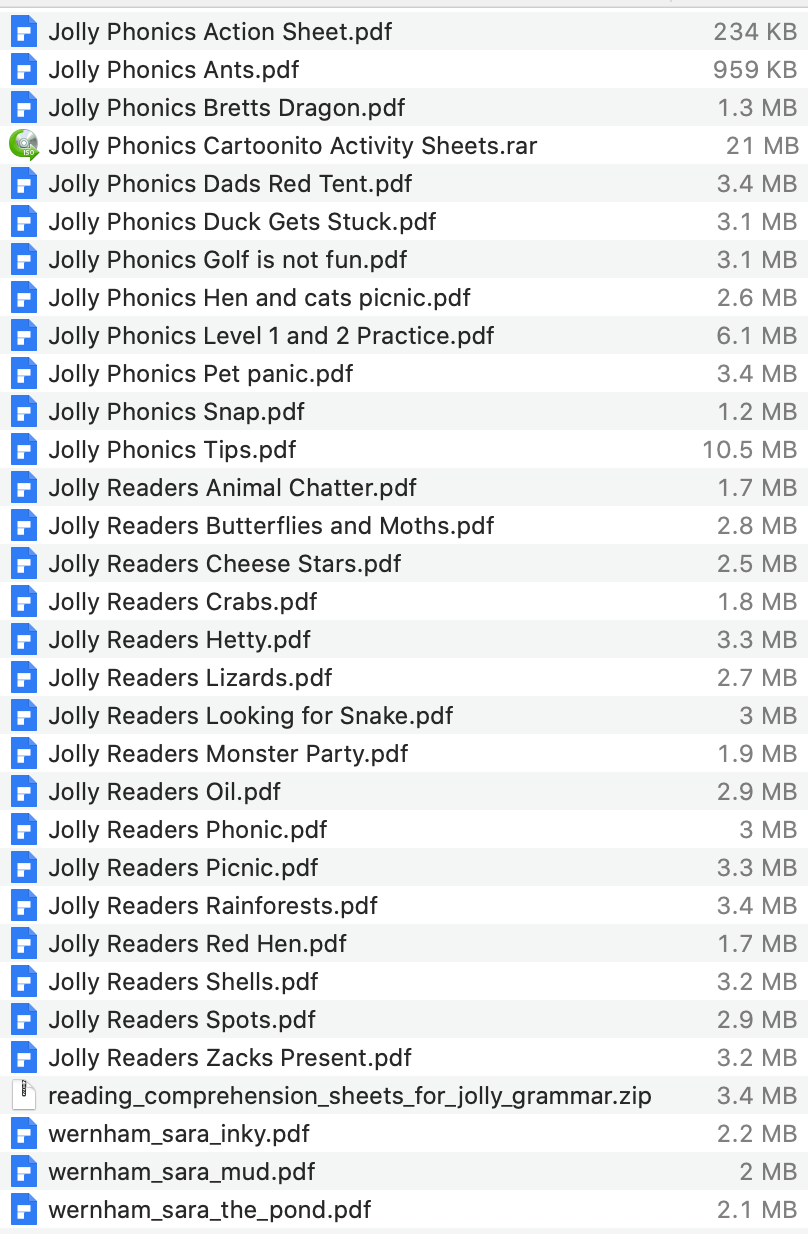 Jolly Phonics Readers