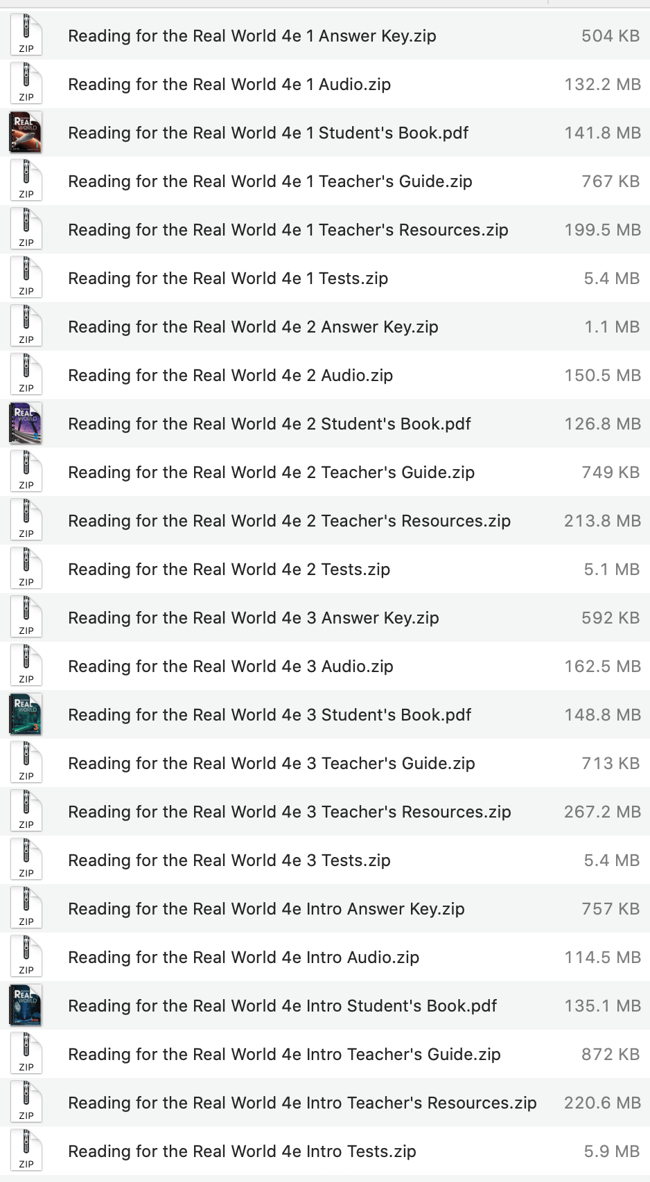 Reading for the Real World list