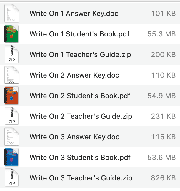 Write On list